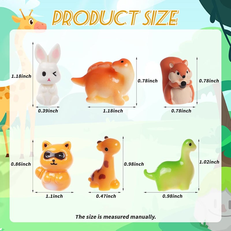 BeadRiver 50PCS Mini Resin Animals Tiny Animals Miniature Figurines Bulk for Micro Fairy Garden Landscape Dollhouse Accessories Hide and Seek Crafts Decor Aquarium Toys - Image 2